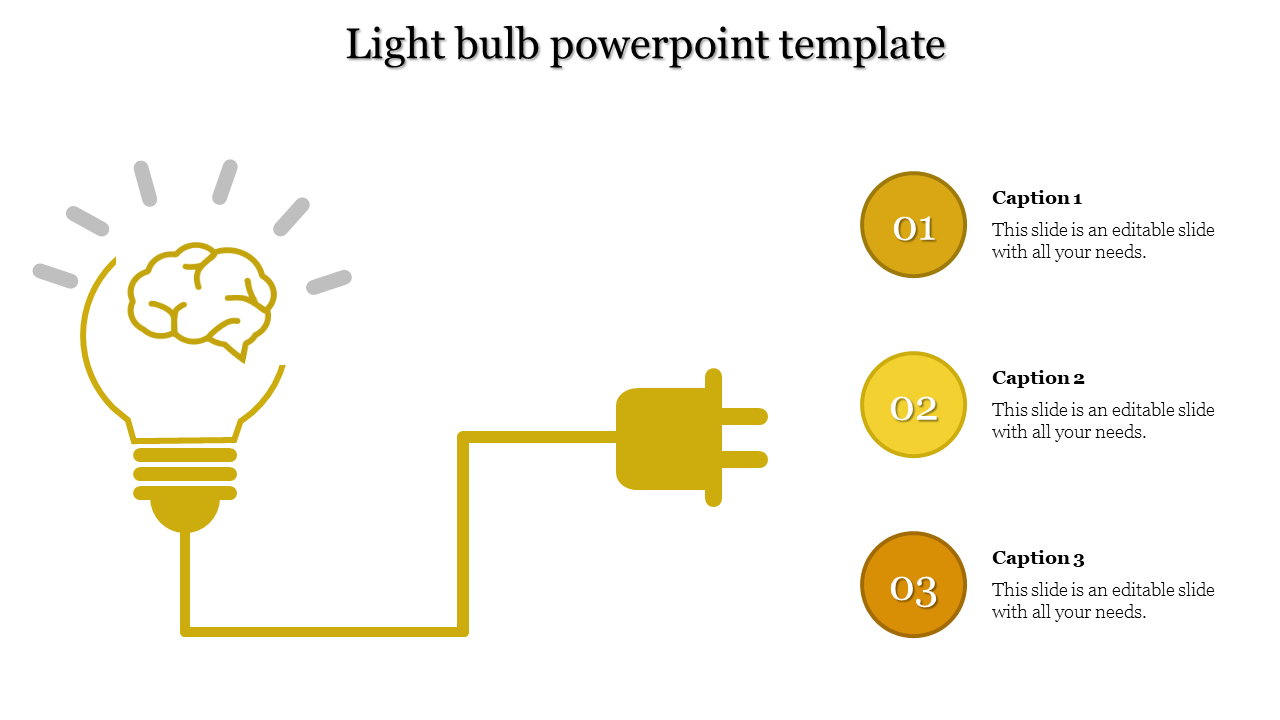 light bulb powerpoint template-light bulb powerpoint template-Yellow